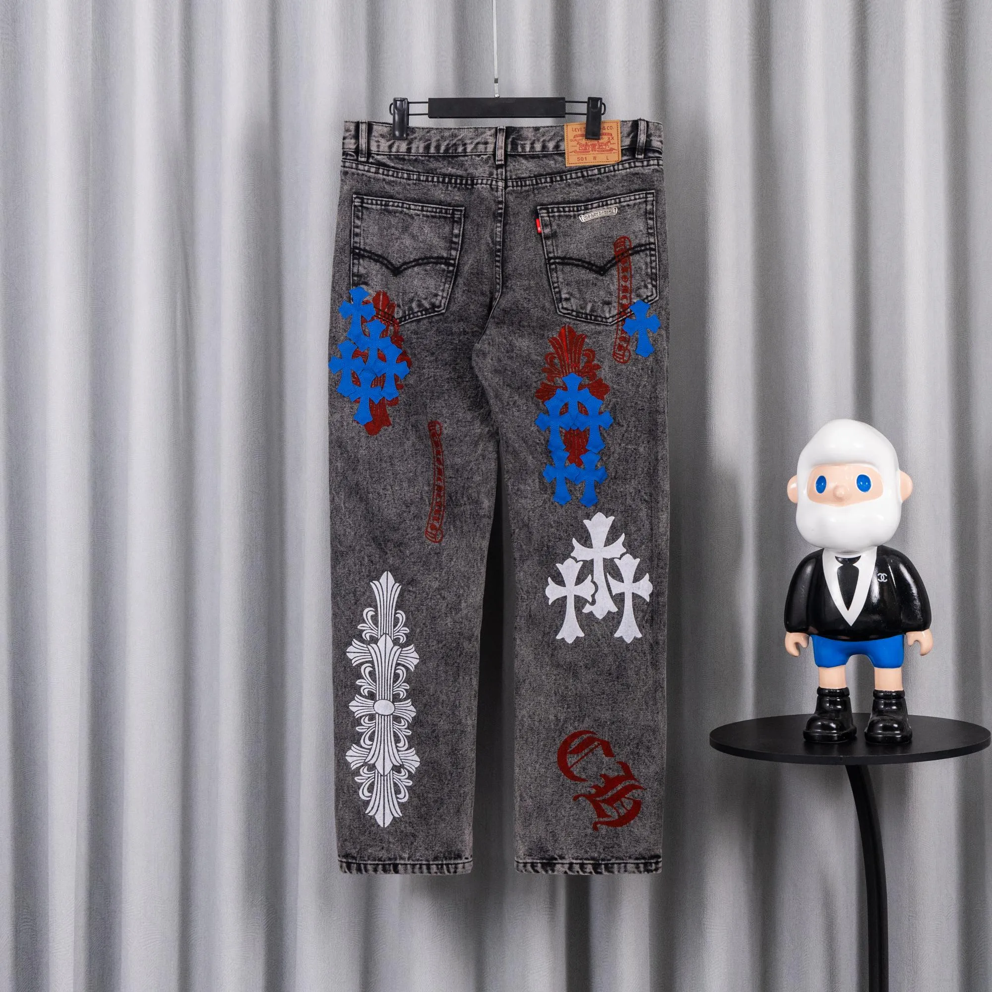 （ ） 155 vintage levis remake remake remake remake #CHROME HEARTS Same Style